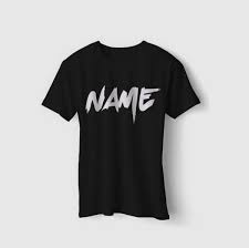 BLACK SHIRT WITH CUSTOM NAME