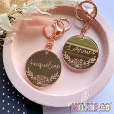 MIRROR KEYCHAIN WITH CUSTOM NAME